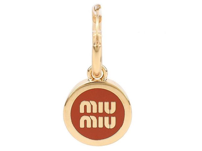 Miu Miu Emaille-Metallohrringe Orange - Ansicht 8