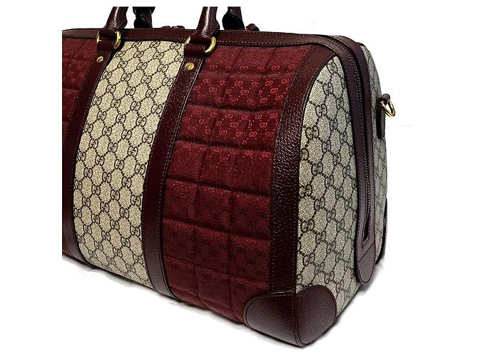 Gucci Borsa Boston GG in tela bordeaux Multicolore - vista 10