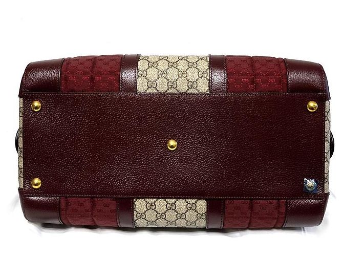 Gucci Borsa Boston GG in tela bordeaux Multicolore - vista 11