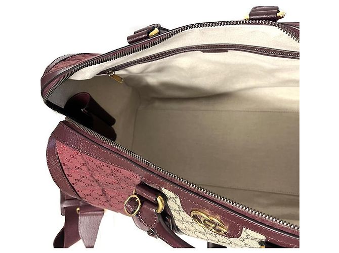 Gucci Borsa Boston GG in tela bordeaux Multicolore - vista 14