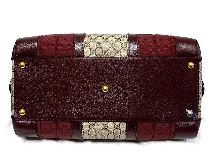 Gucci Borsa Boston GG in tela bordeaux Multicolore - vista 4