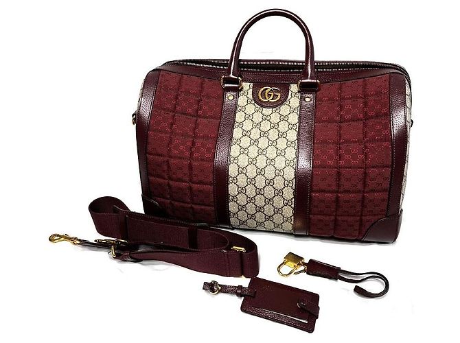 Gucci Borsa Boston GG in tela bordeaux Multicolore - vista 5