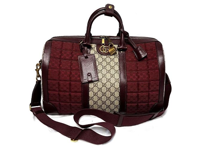 Gucci Borsa Boston GG in tela bordeaux Multicolore - vista 6