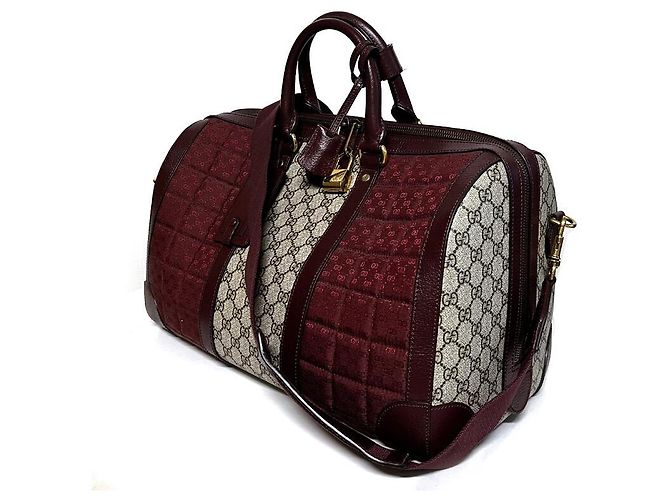 Gucci Borsa Boston GG in tela bordeaux Multicolore - vista 7