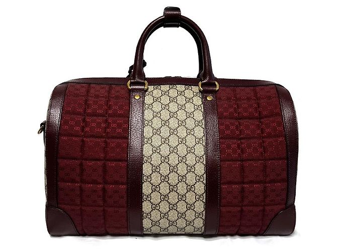 Gucci Borsa Boston GG in tela bordeaux Multicolore - vista 9