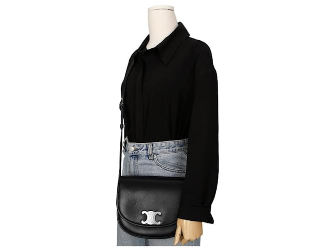 Céline TROPEA Versace Borsa a Spalla Media Nero - vista 11