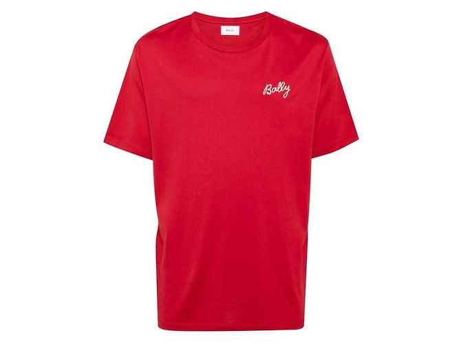 Bally T-shirt a maniche corte con logo ricamato Rosso - vista 4