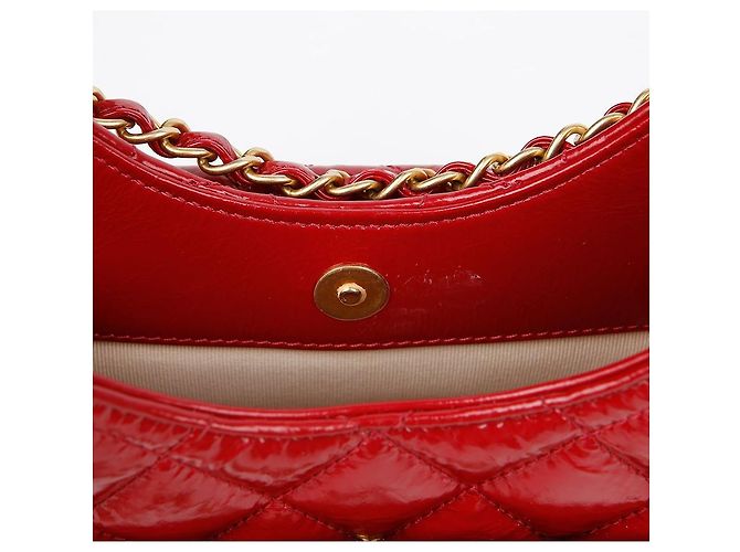 Chanel Borsa hobo piccola con catena da tasca Rosso - vista 9