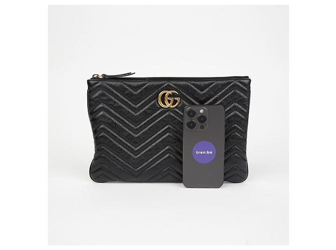Gucci Pochette GG Marmont Negro - vista 10