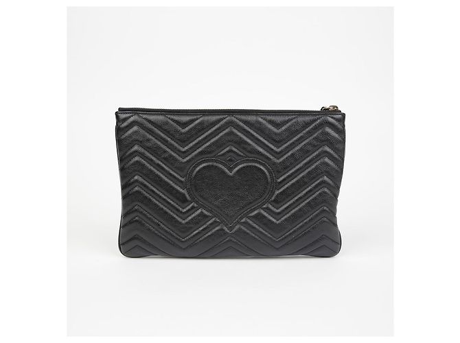 Gucci Pochette GG Marmont Negro - vista 4