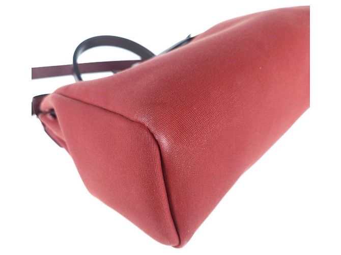 Hermès Borsa Tote Herbag Borsa a Spalla Set Twilly Rosso - vista 7