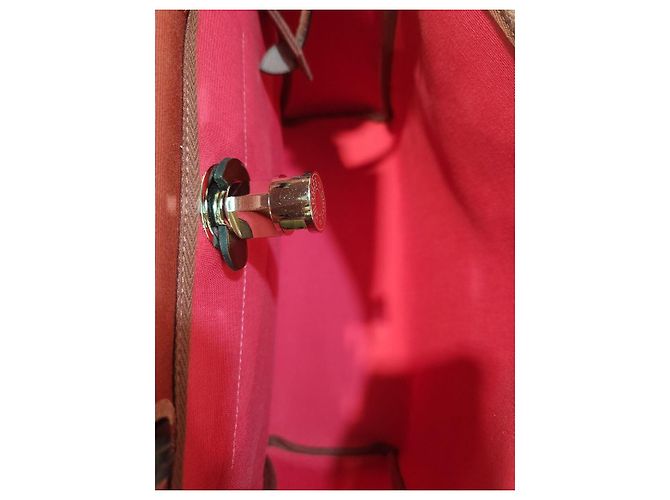 Hermès Borsa Tote Herbag Borsa a Spalla Set Twilly Rosso - vista 9