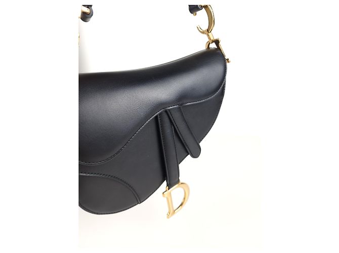 Saddle Dior Sattelleder Schultertasche Schwarz - Ansicht 2