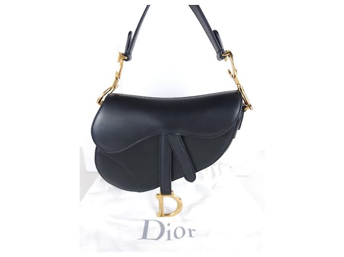 Saddle Dior Sattelleder Schultertasche Schwarz - Ansicht 8