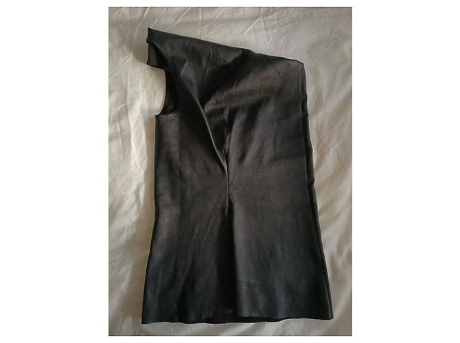Top toga de cordero negro Rick Owens IT38 - vista 2