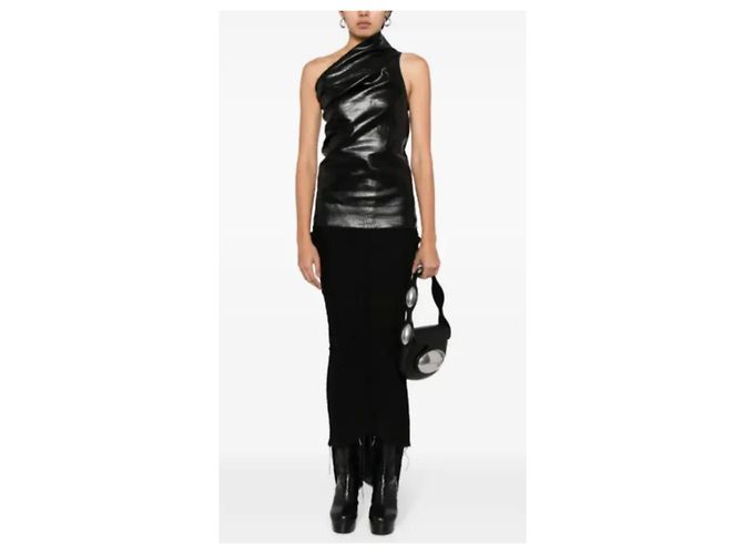 Top toga de cordero negro Rick Owens IT38 - vista 8