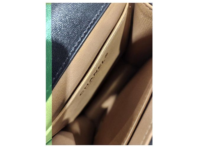 Chanel Borsa a tracolla con patta in perle Nero - vista 5