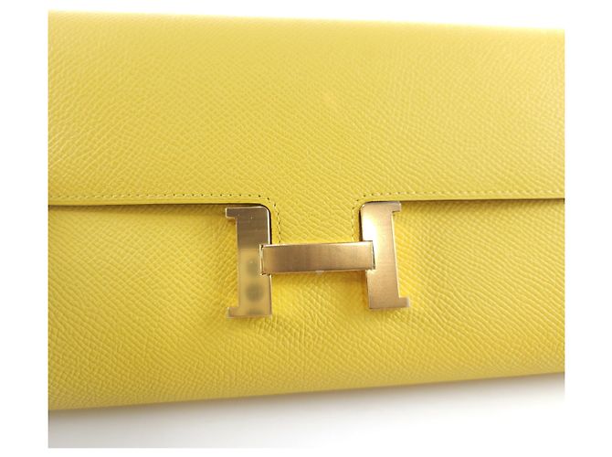 Hermès Borsa a tracolla Constance Long Togo Applson Wallet D'oro - vista 2