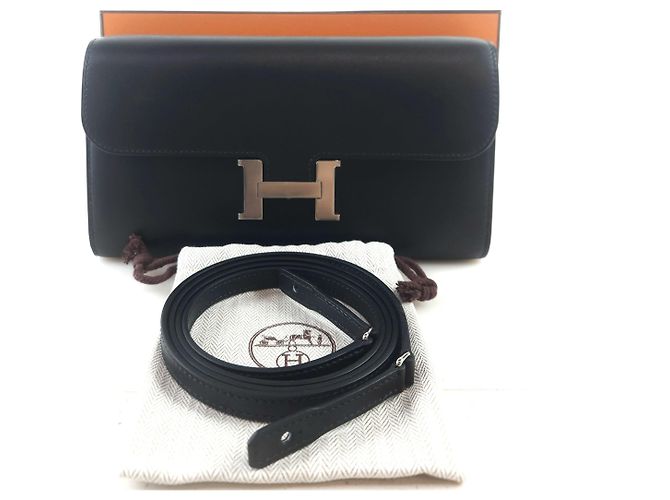Hermès Borsa a tracolla Constance Long Wallet Nero - vista 7