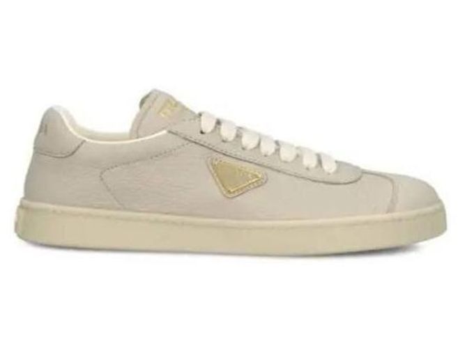 Prada Leder Sneakers mit Logo Weiß - Ansicht 4