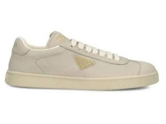 Prada Leder Sneakers mit Logo Weiß - Ansicht 5