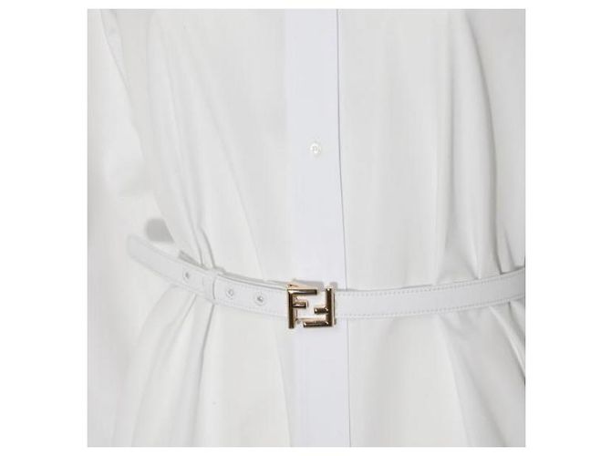 Fendi Weißes Popeline-Kleid - Ansicht 8