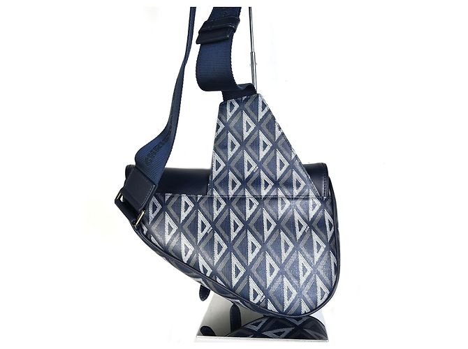Saddle Dior Borsa a sella con diamante Blu - vista 3