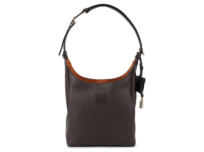 Miu Miu Borsa a secchiello in pelle Marrone - vista 3