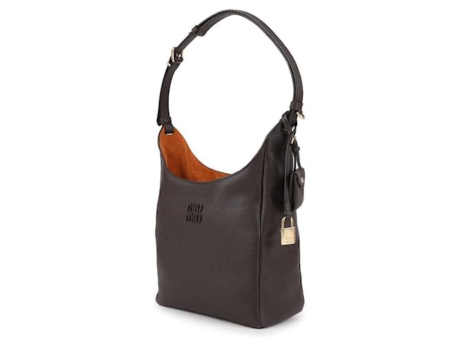 Miu Miu Borsa a secchiello in pelle Marrone - vista 4