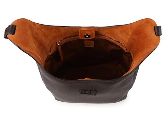 Miu Miu Borsa a secchiello in pelle Marrone - vista 7