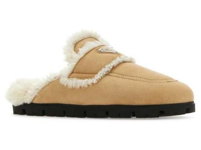 Prada Shearling-Hausschuhe Orange - Ansicht 5