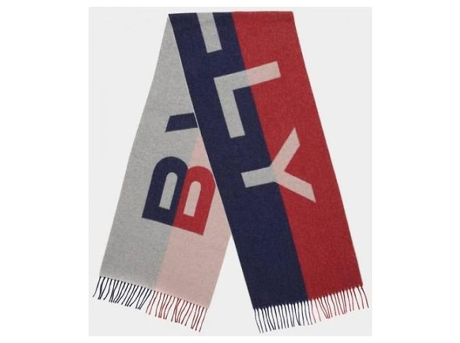 Bally Sciarpa a frange bicolore in jacquard con logo Multicolore - vista 4