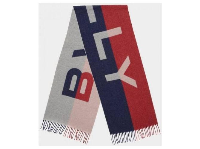 Bally Sciarpa a frange bicolore in jacquard con logo Multicolore - vista 5