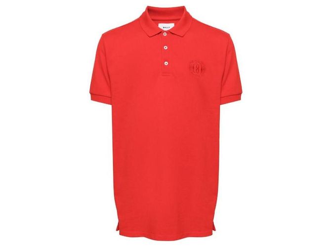 Bally T-shirt polo a maniche corte con logo ricamato Rosso - vista 5