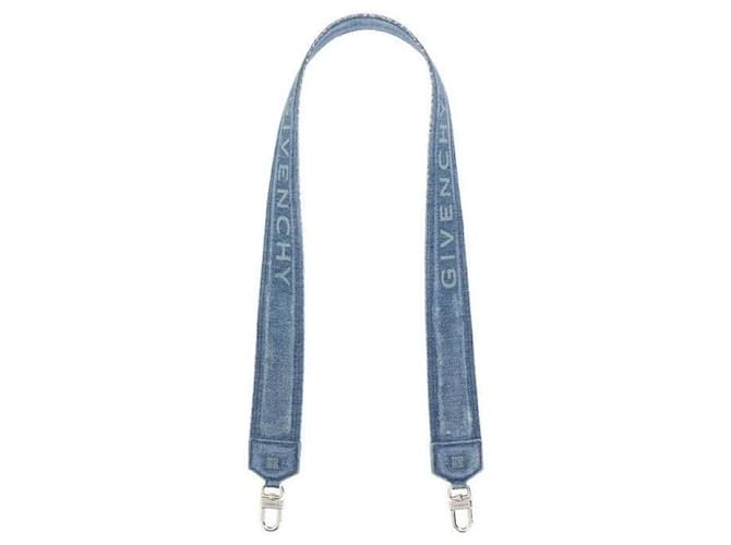 Givenchy Tracolla in denim con logo Blu - vista 4