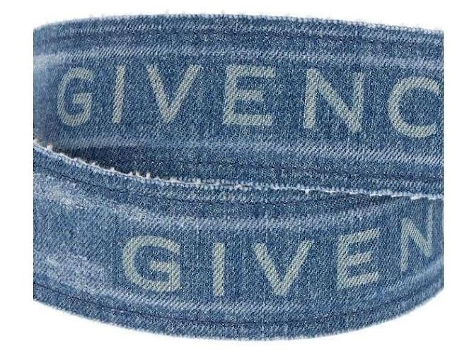 Givenchy Tracolla in denim con logo Blu - vista 5