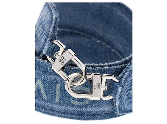 Givenchy Tracolla in denim con logo Blu - vista 6