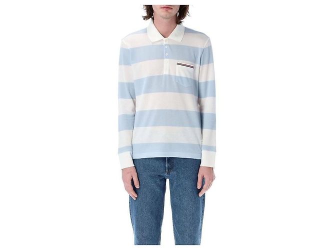 Thom Browne Polo a Righe Rugby a Maniche Lunghe - vista 4