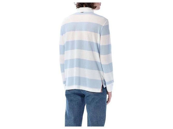 Thom Browne Polo a Righe Rugby a Maniche Lunghe - vista 6
