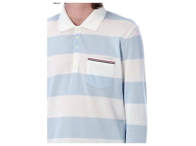 Thom Browne Polo a Righe Rugby a Maniche Lunghe - vista 8