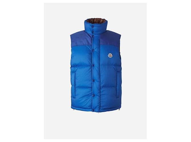 Moncler Reversible Short Down Jacket Blue - view 8
