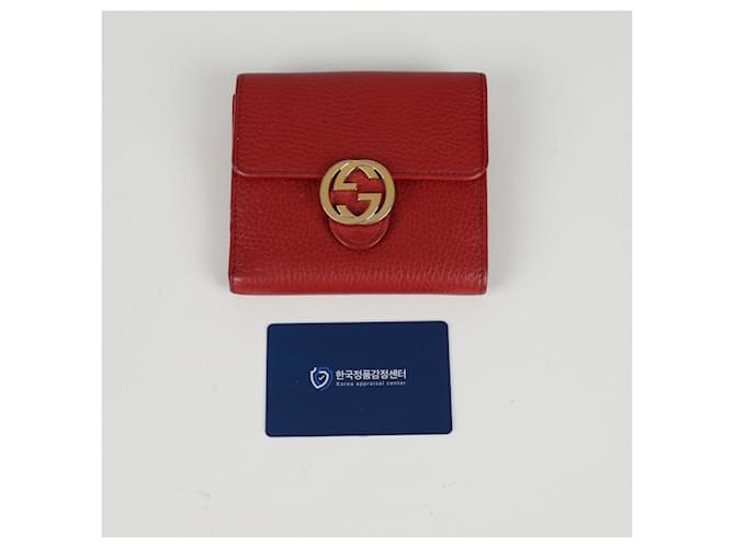 Gucci Portafoglio Interlocking Rosso - vista 15
