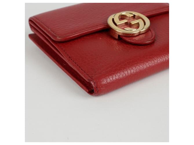 Gucci Portafoglio Interlocking Rosso - vista 6