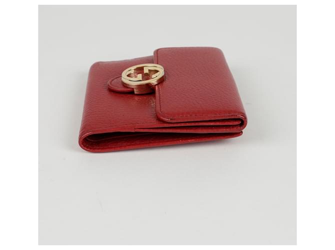 Gucci Portafoglio Interlocking Rosso - vista 9