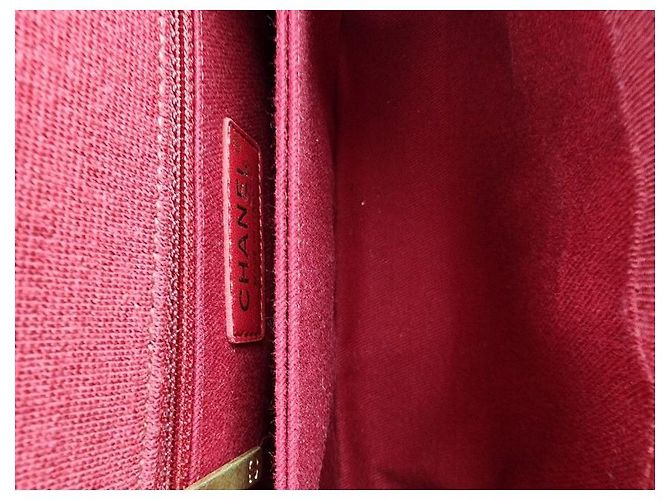 Chanel Borsa Tote in Tessuto Coco Handle Borsa a Spalla Rosso - vista 7