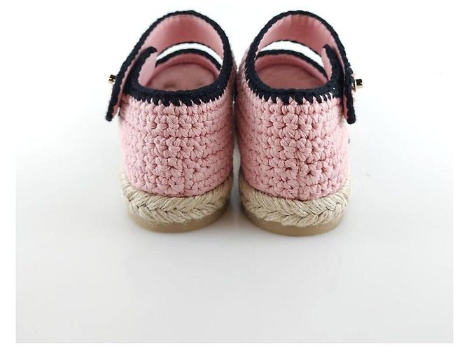 Chanel Sandali espadrilles in maglia con cinturino alla caviglia e chiusura CC Multicolore - vista 5