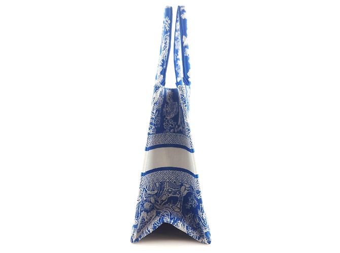 Book Tote Dior Toile de Jouy Einkaufstasche Blau - Ansicht 2