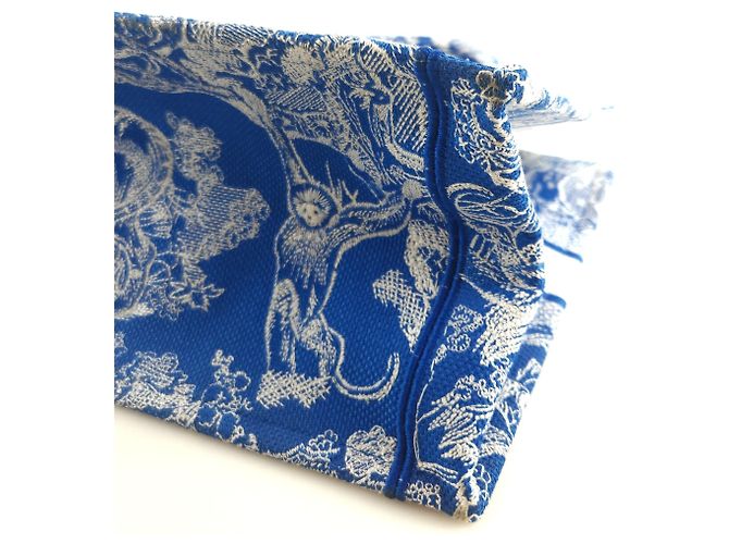 Book Tote Dior Toile de Jouy Einkaufstasche Blau - Ansicht 5