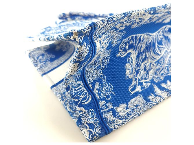 Book Tote Dior Toile de Jouy Einkaufstasche Blau - Ansicht 6