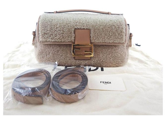 Fendi Shearling Multi-Baguette Tote Bag mit Schultergurt - Ansicht 7